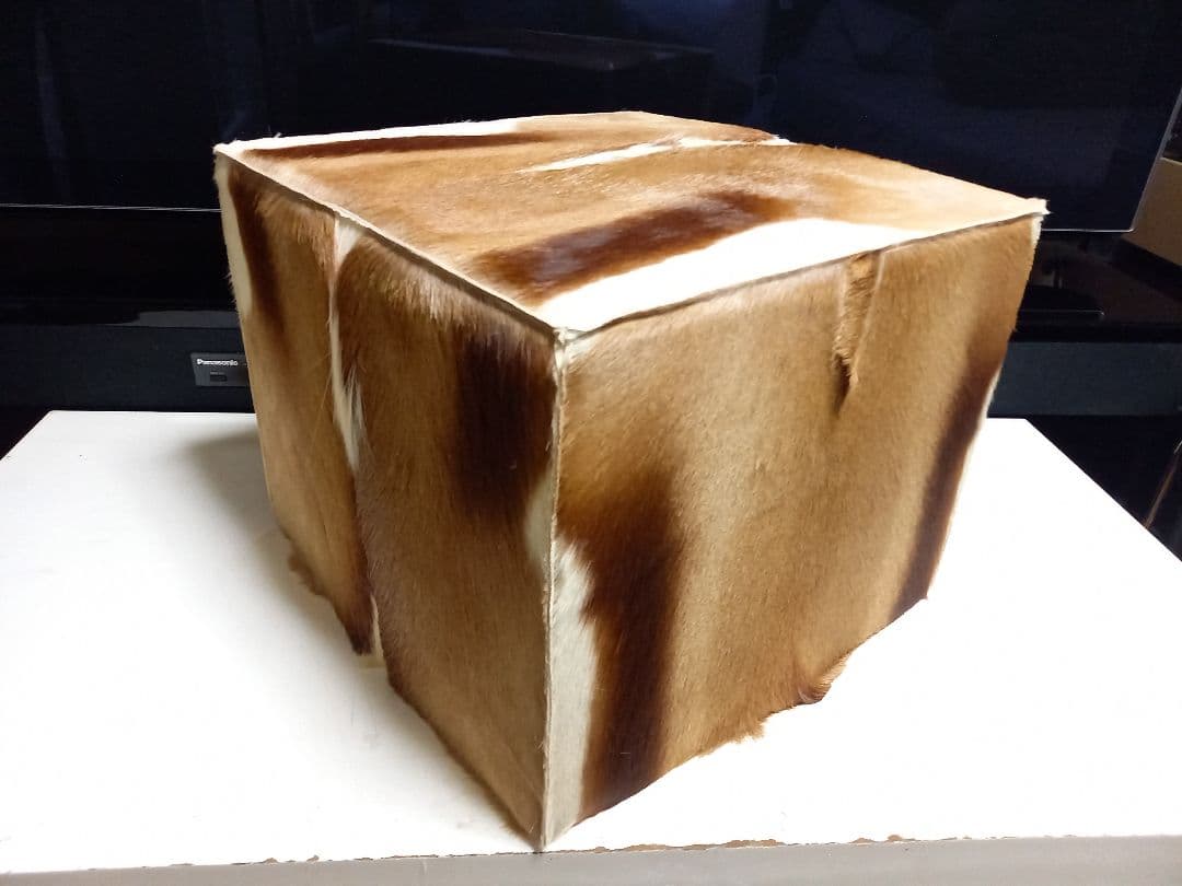 希少　メゾン　テルガス　フランス製　ガゼル　毛皮　スツール　ボックス