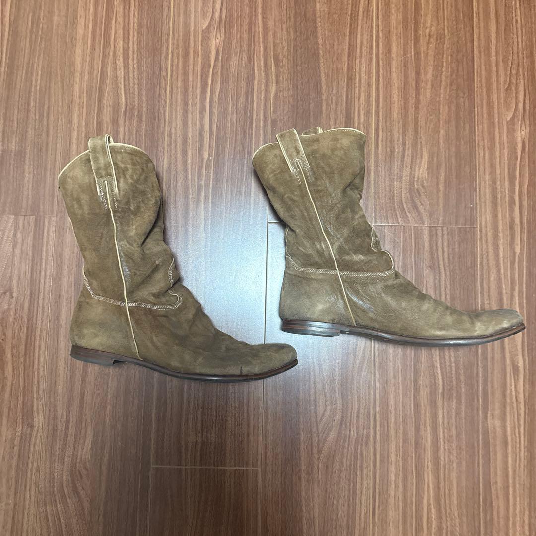 ミハラヤスヒロ　スエード ロングブーツ