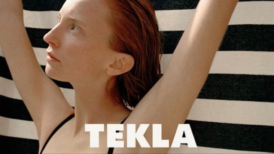 TEKLA テクラ　ビーチタオル　バスタオル　タオルケット　ブランケット　黒　白