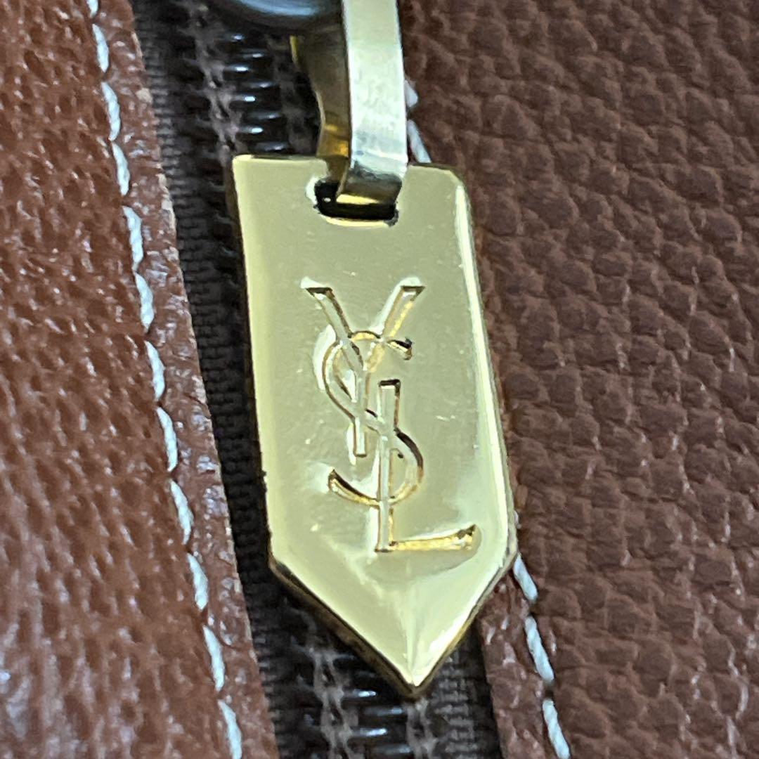 オールド　イヴサンローラン　ハンドバッグ　ミニボストン　エンボスロゴ　YSL