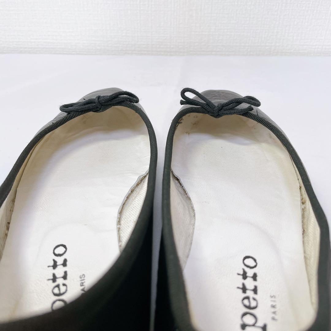 レペット バレエシューズ サンドリオン 37 本革 フラット リボン 黒