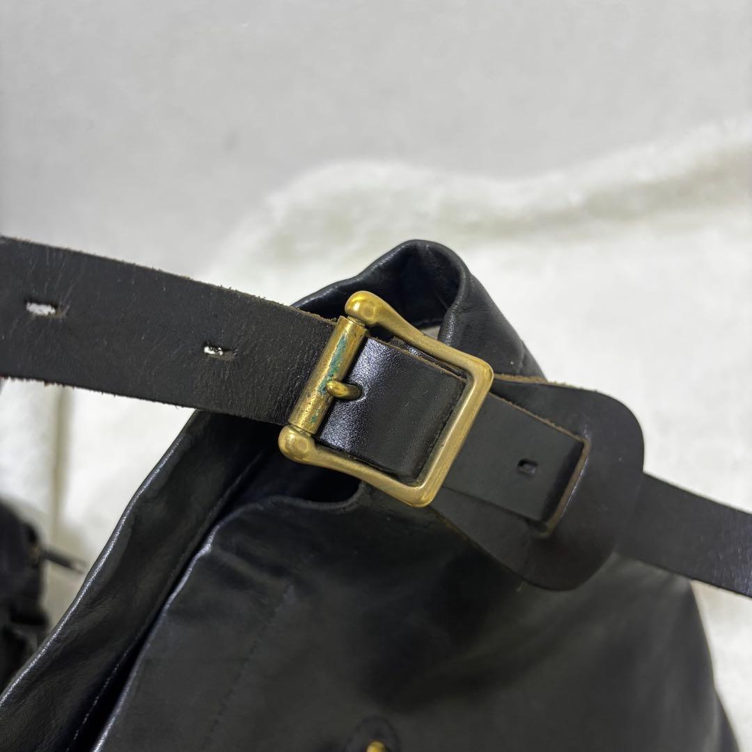 【希少】 SLOW スロウ ショルダーバッグ レザー ブラック　A4