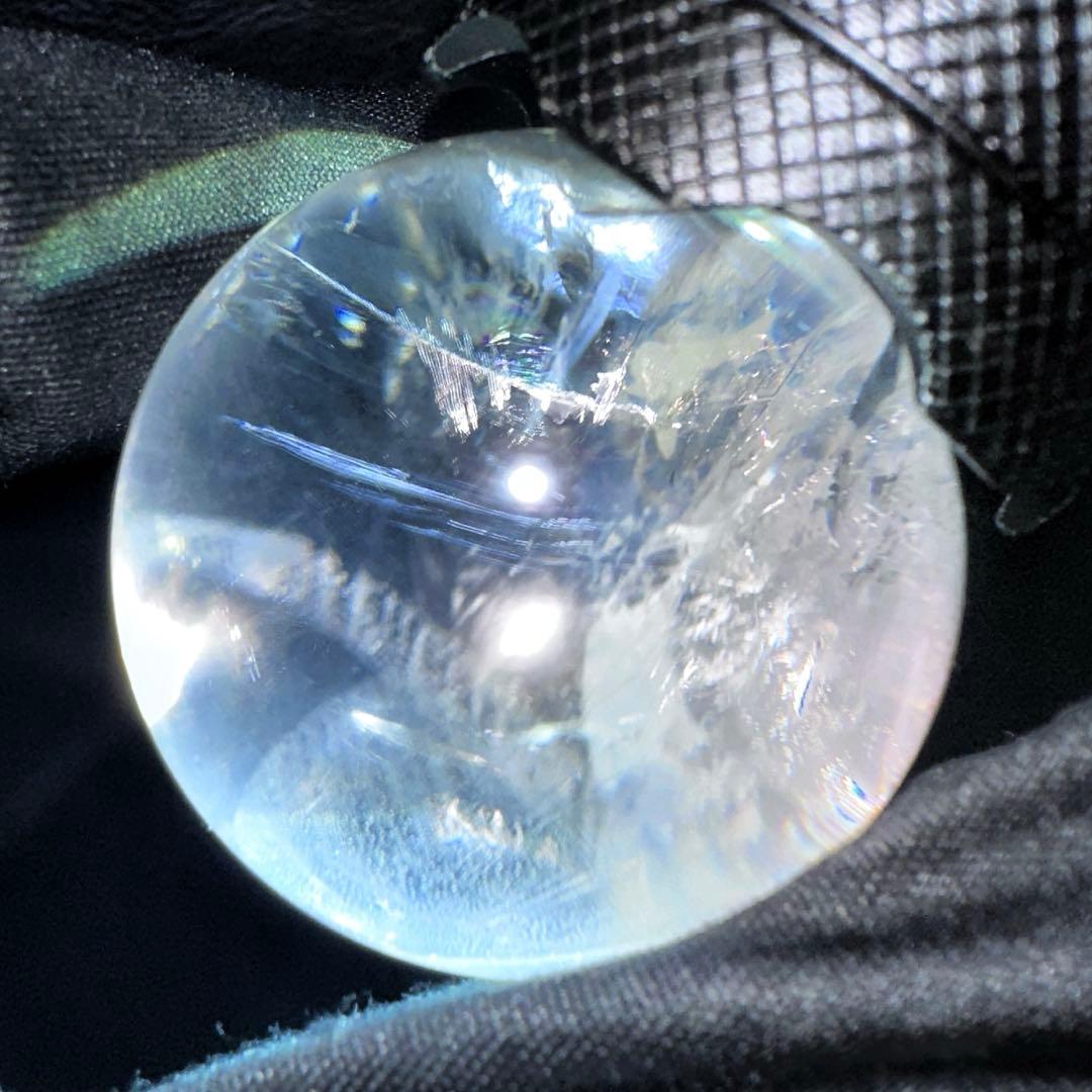 高透明度❗️レインボー☆ヒマラヤ ブルーエンジェルラダークォーツ丸玉A1303