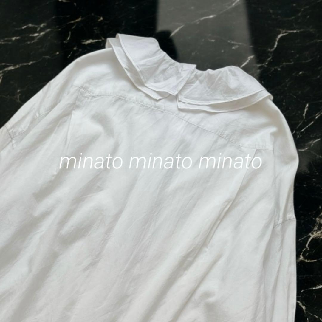 hi⭐︎ 極美品 トゥジュー コットン シルク ラッフルカラー バギーシャツ