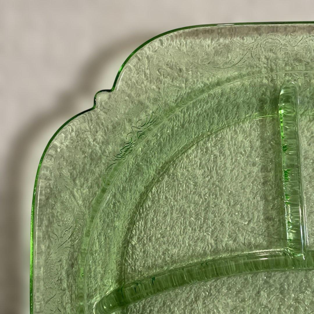 ビンテージ　フェデラル(検)　3コンパートメント　デプレッショングラス 1