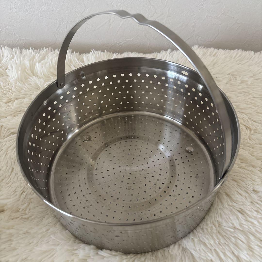 CRISTEL クリステル24cm 深鍋・蒸し器・クッキングバスケット4点セット