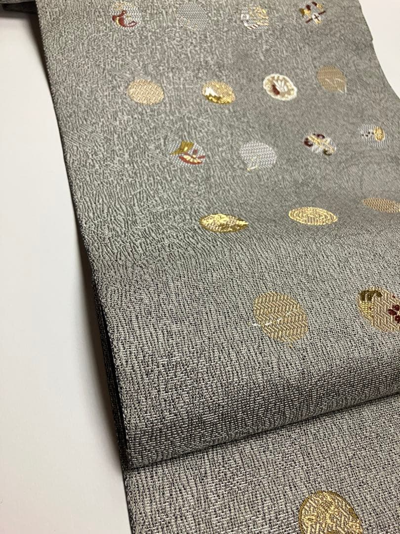 お仕立て上がり名古屋帯　新品未使用品　正絹　西陣織　No.357