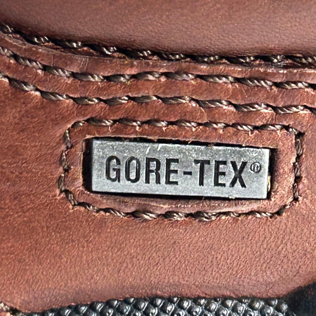 極美品 ECCO 日本製 ゴアテックス モックトゥシューズ ブラウン 防水 革靴