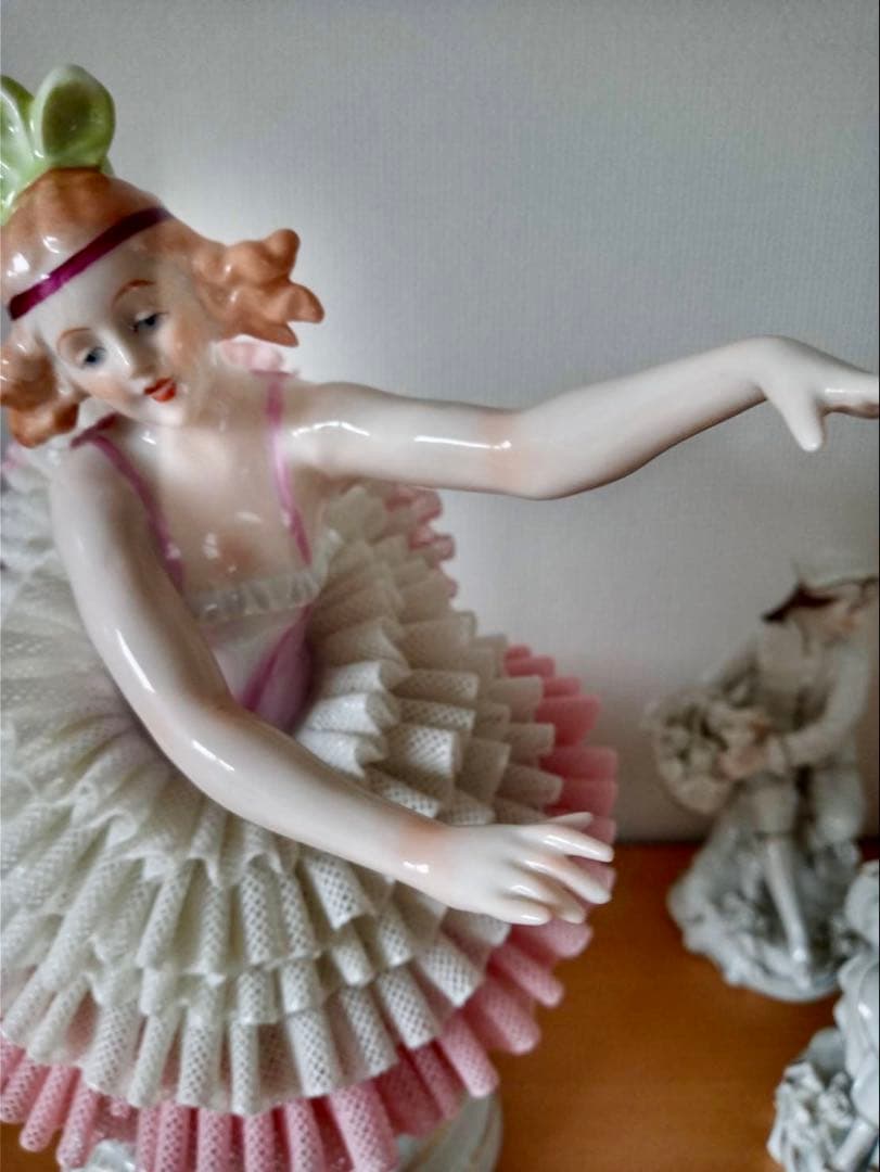 ジッツェンドルフ　フィギュリン　ドレスデン　レース人形　陶器人形　大き目