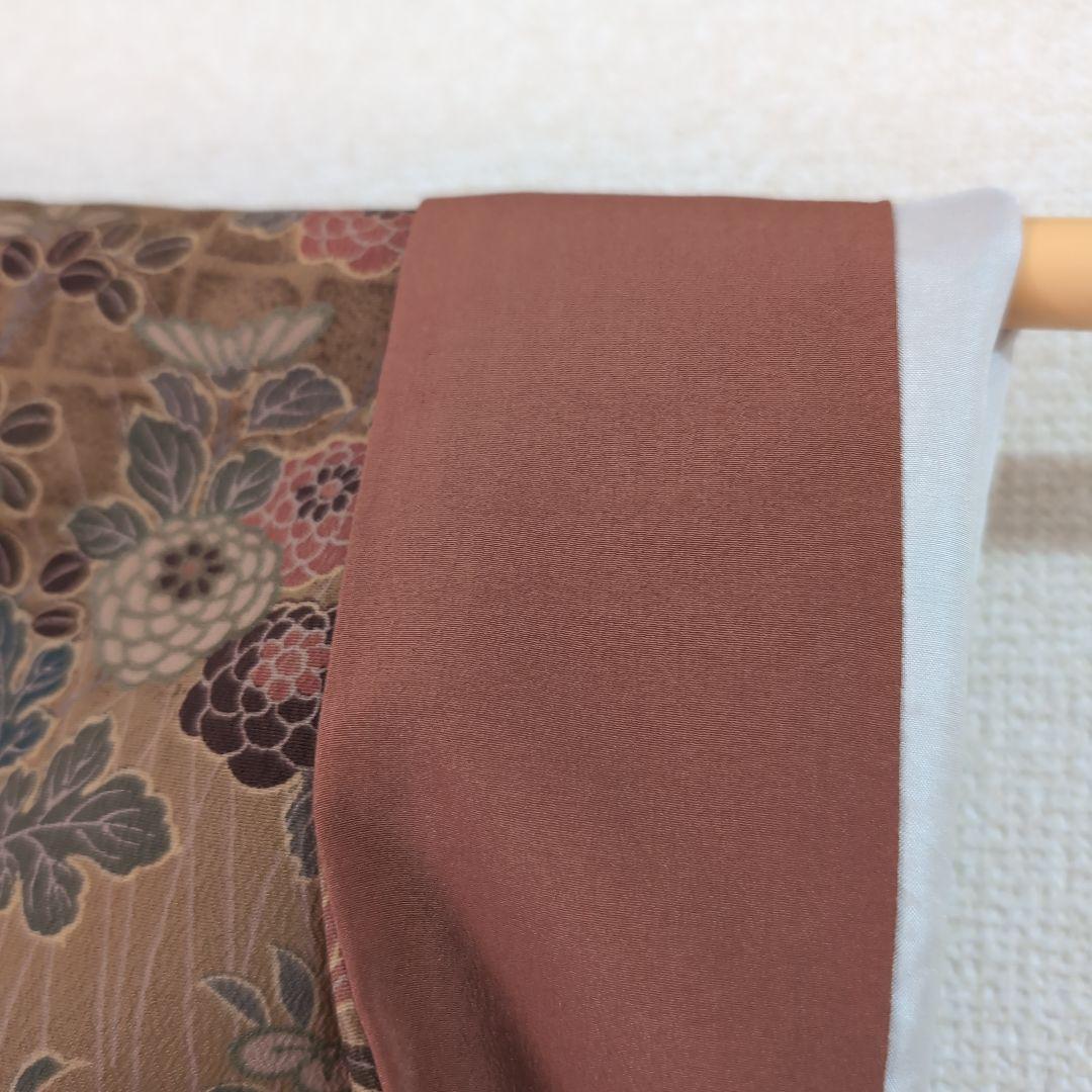 【三花】美品　東レシルック　東洋和装　袷　洗える着物　リユース