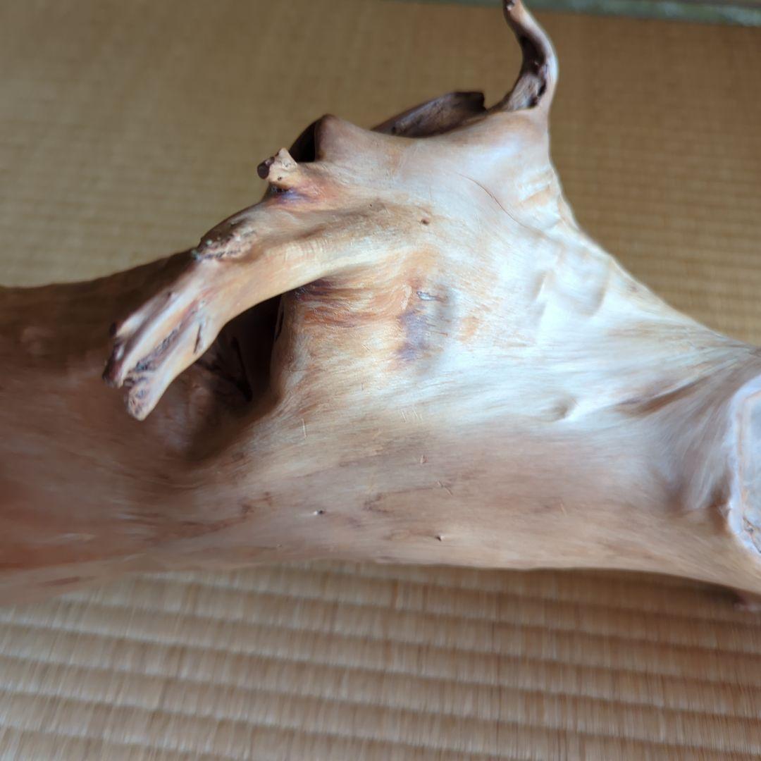 アンティーク 木 オブジェ　流木アート　置物　ひょうたん付