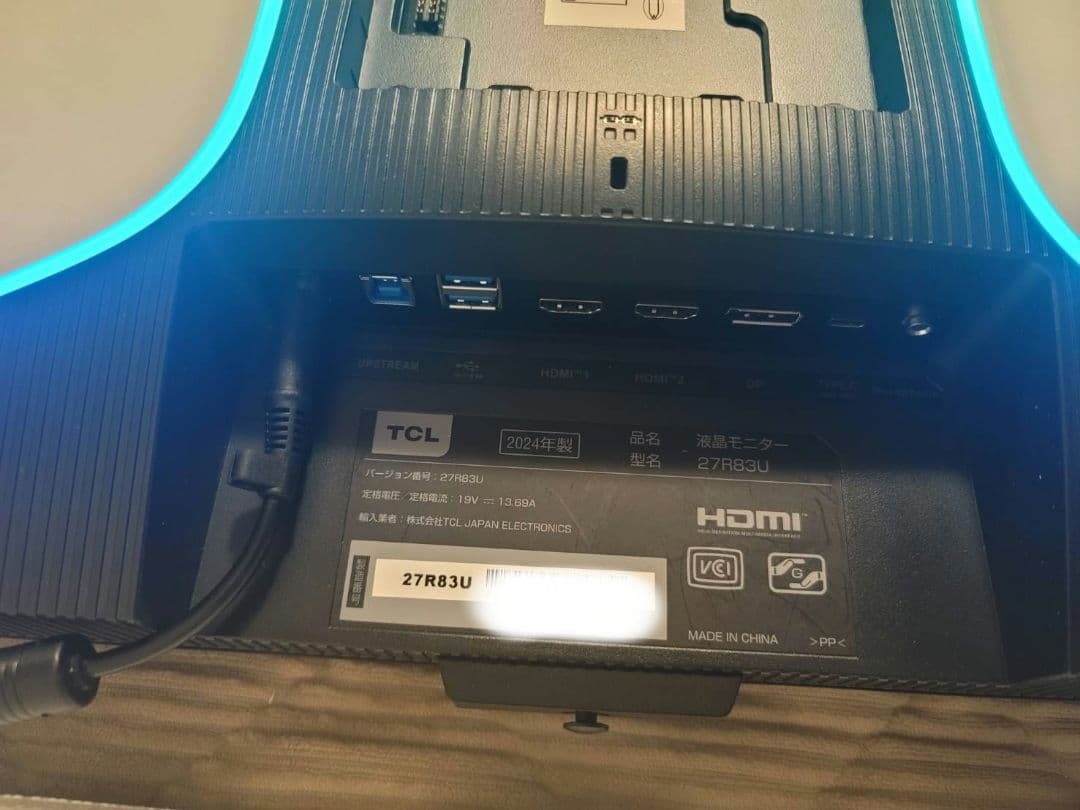 TCL 27R83U 27インチ 4K Mini LED モニター