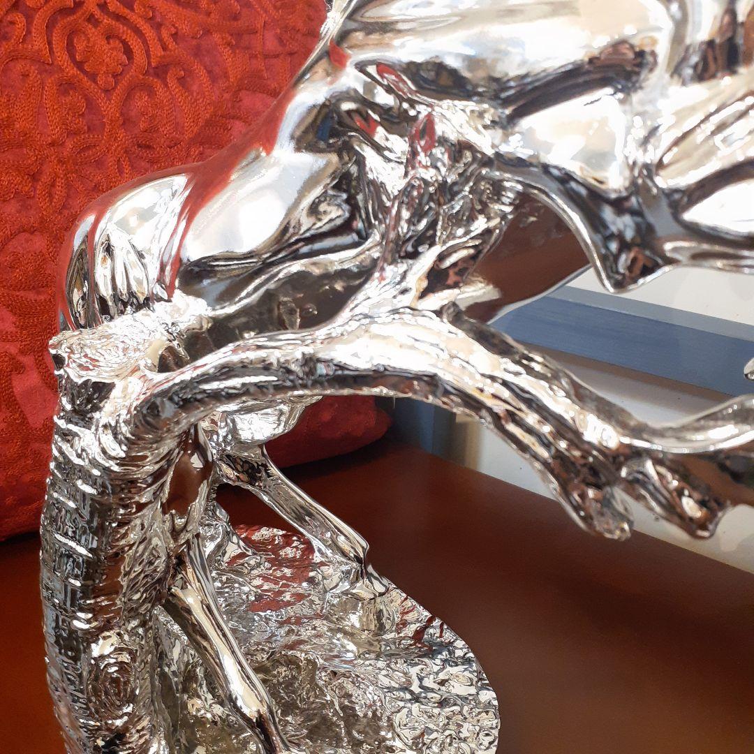 輸入雑貨　イタリアンクラッシック　『シルバーホース』　馬オーナメント　エレガント