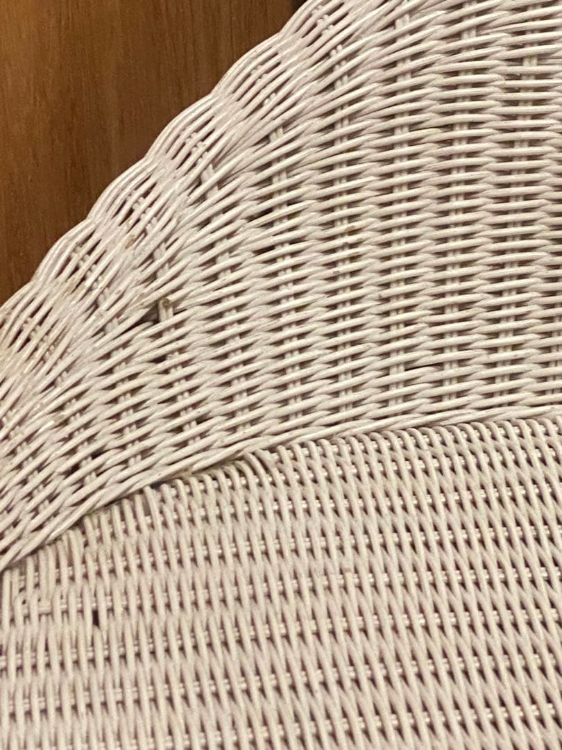 希少♦️高級 エッグチェア♦️ホワイト ラタン リゾートチェア①1脚♦️送料込