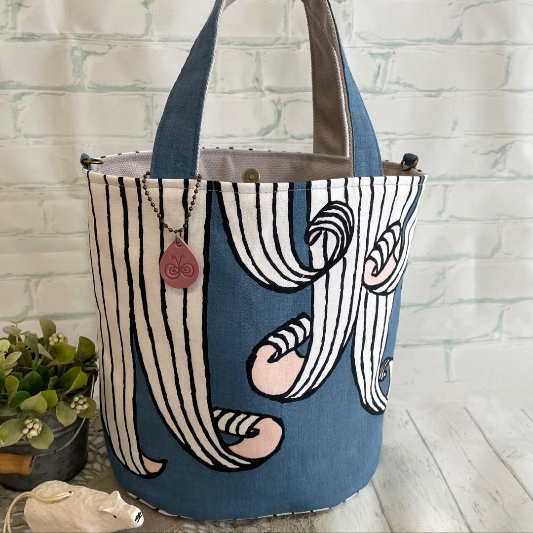 ハンドメイド　バケツトートバッグ　ミナペルホネン　swing　379