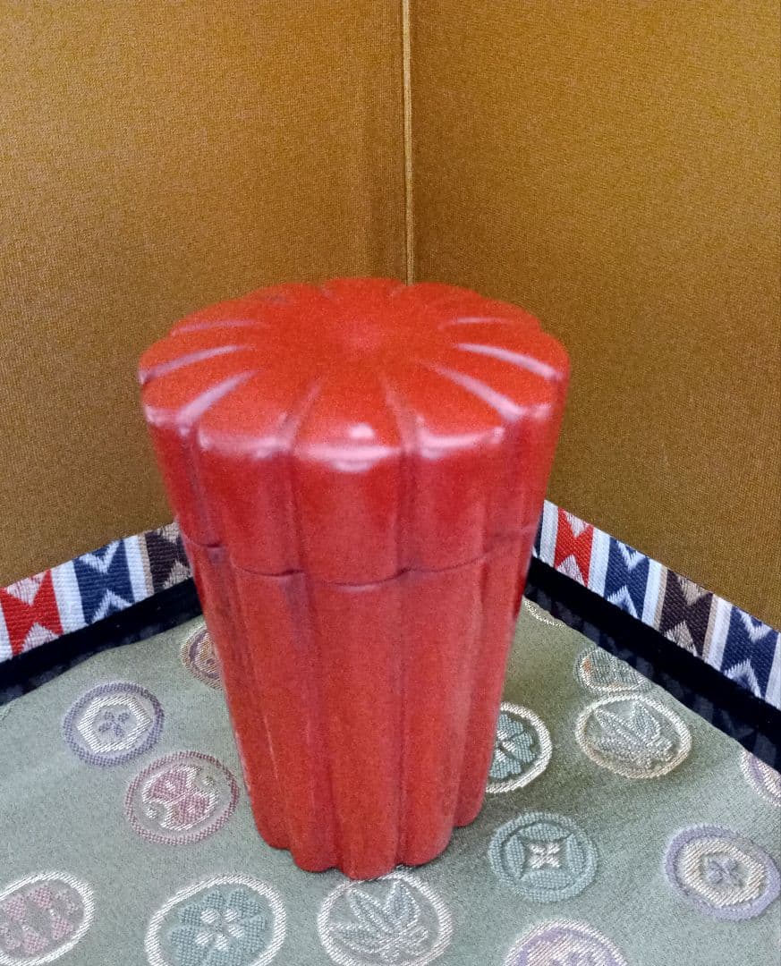 唐物写　紅菊　根来茶器　根来塗　棗　大徳寺　松長剛山　共箱