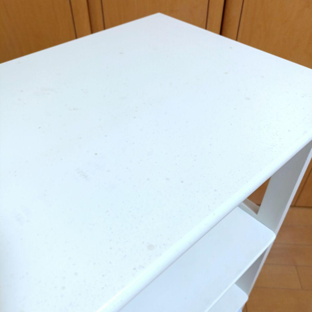 バスケット付3段フリルキャビネット　フレンチカントリー　可愛い　収納　木製　白