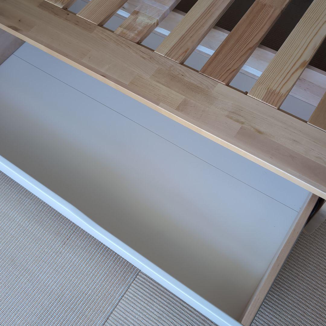 【IKEA】MANDAL マンダール ベッドフレーム ダブル 引き出し付き