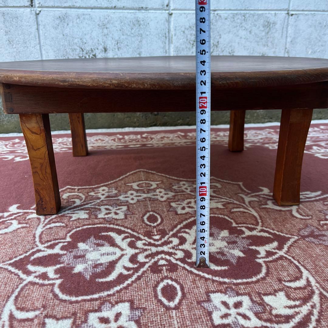 古家具アンティーク◾️木製無垢材 ちゃぶ台 円卓 ローテーブル 机