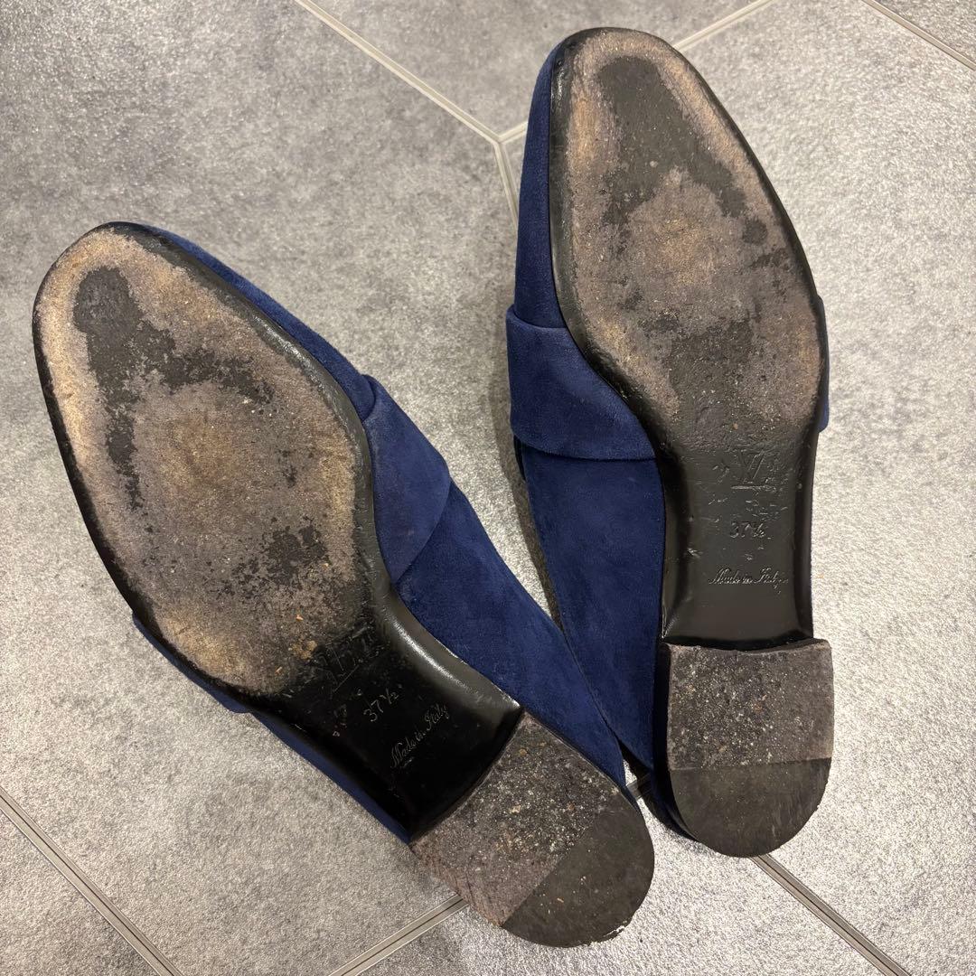 ルイ・ヴィトン　ビジュー　LVロゴ フラット　ミュール　スリッポン　サンダル