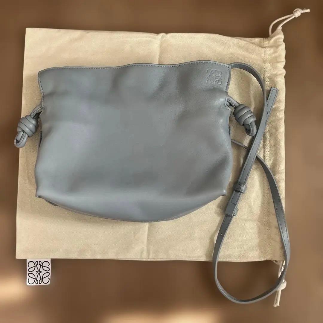 LOEWE フラメンコクラッチ ミニ ダスティーブルー 限定色 美品