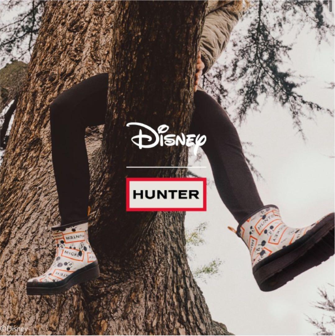 値下げ終【新品未使用】ハンター×ミッキー レインブーツ　US7