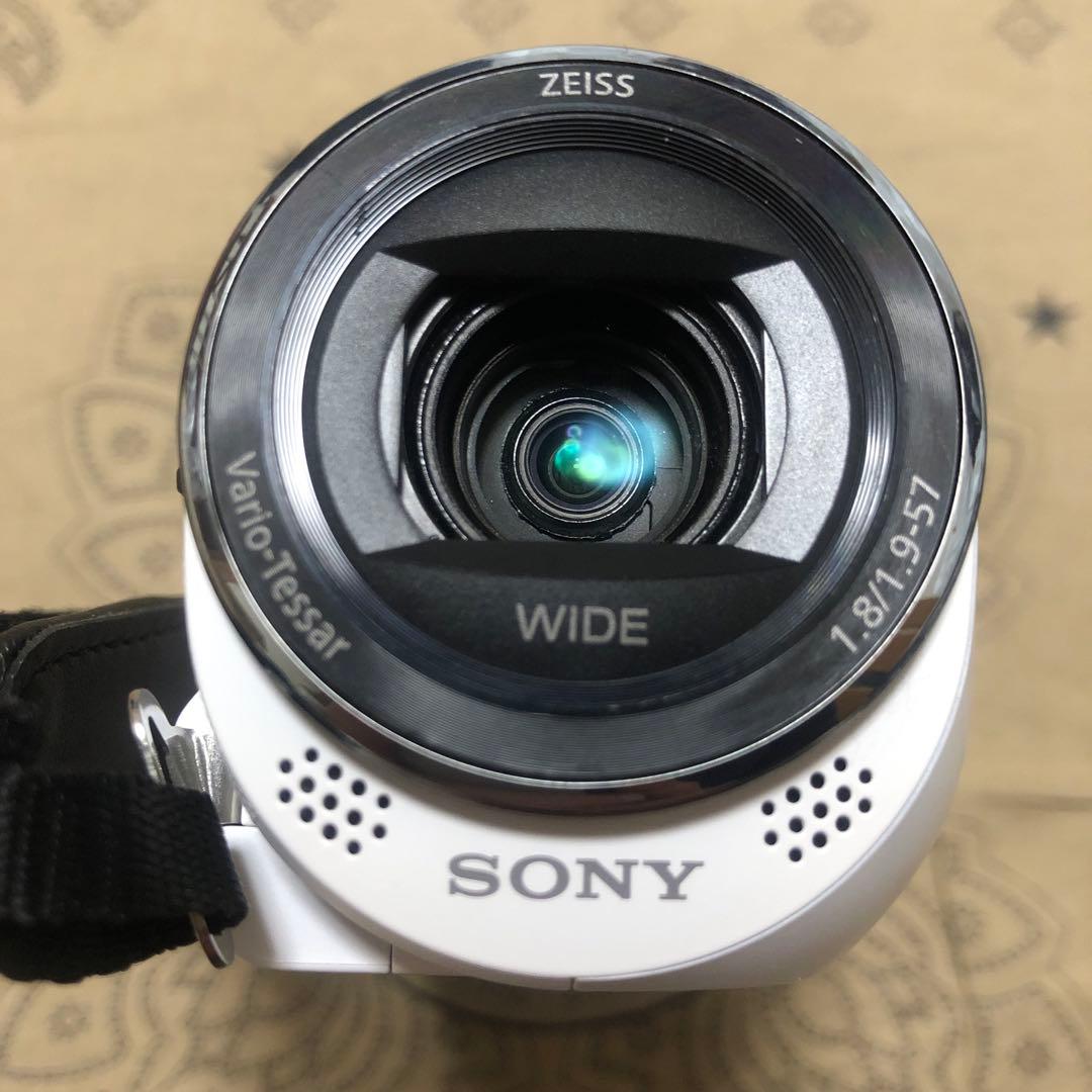 ほぼ新品 SONY HDR-CX470 ホワイト ビデオカメラ 完品