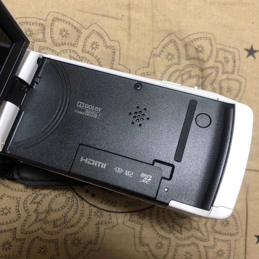 ほぼ新品 SONY HDR-CX470 ホワイト ビデオカメラ 完品