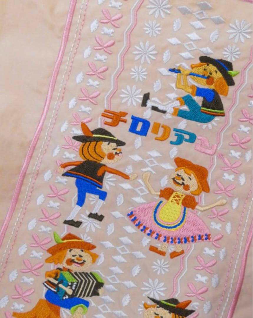 千鳥屋刺繍エコバッグ（ベージュ・ブルー）ボールアンドチェーン