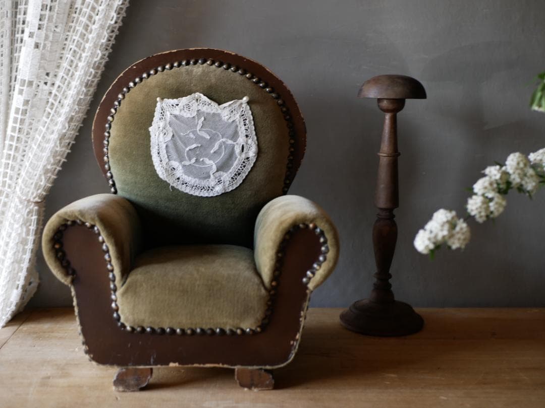 ソファ　チェア　フランスアンティーク　ぬいぐるみ用　アンティークチェア
