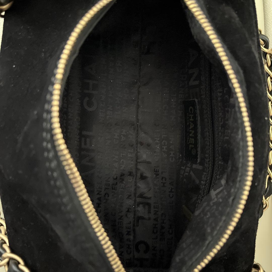 美品！シャネル　チェーンショルダーバッグ　バックスキン　ブラック