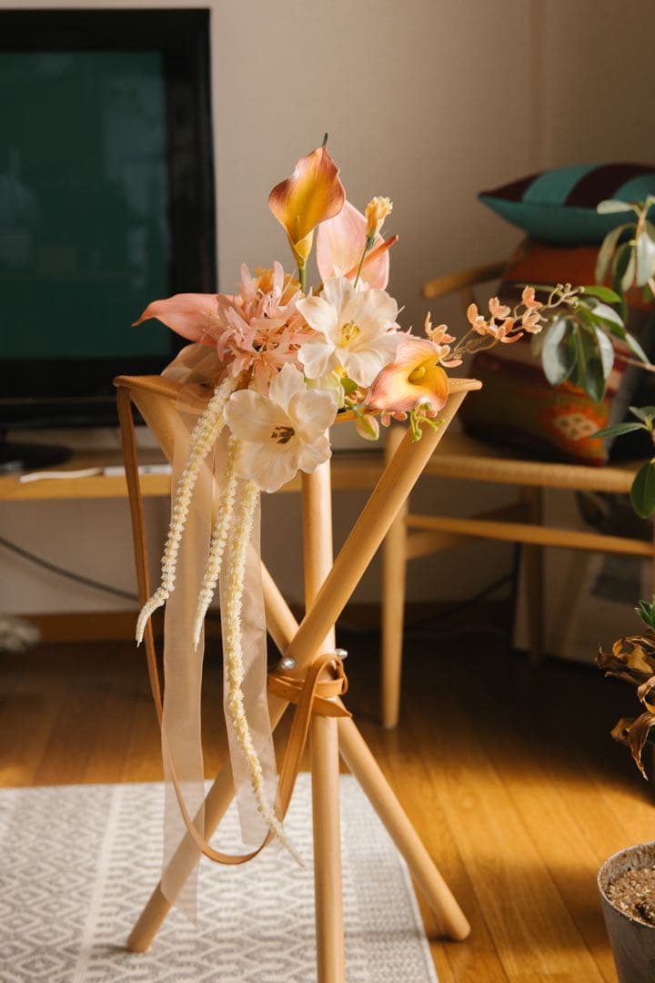 【完売品】NABANA flower ウェディングブーケ＆ブートニア テラコッタ