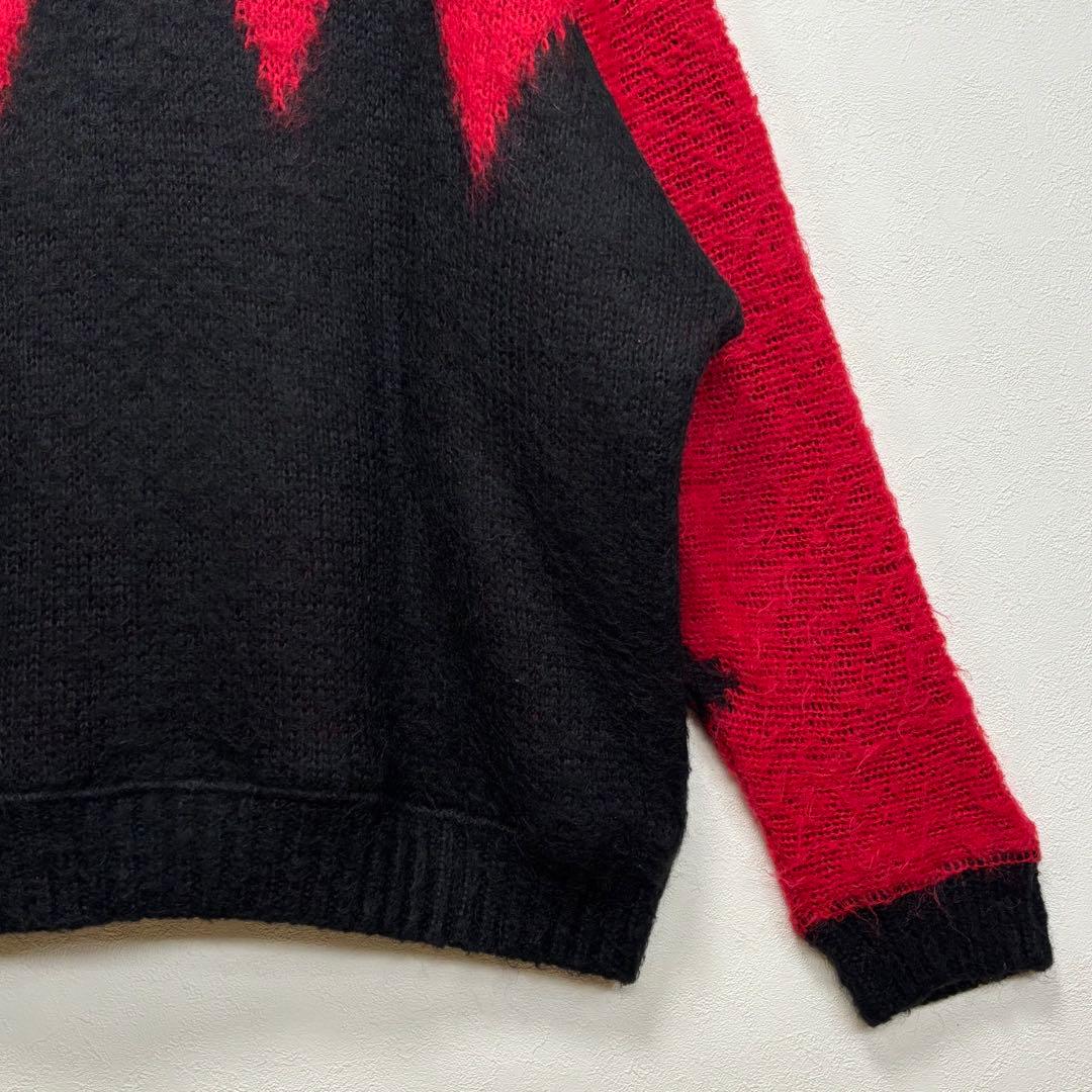 テンダーロイン モヘヤ ニット クルーネック セーター ブラック ジョッキー 馬