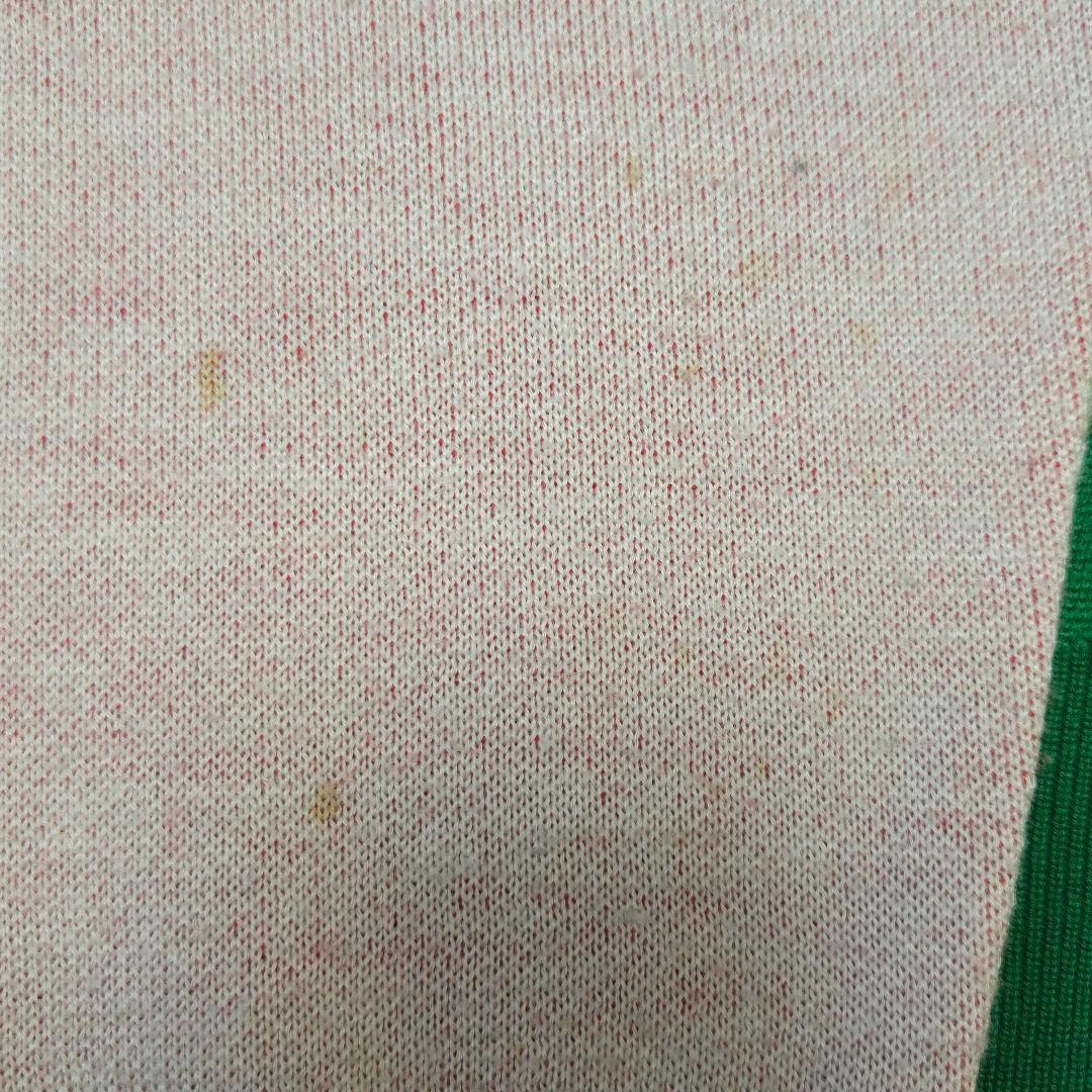 アディダス ニット 長袖 ビッグロゴ デサント社製 グリーン レッド サイズO