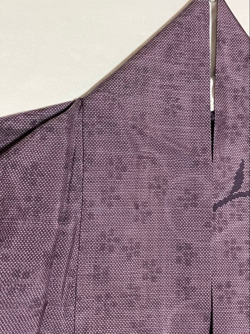 本場大島紬 経緯絣 屋久島紫いも染 窪田織物 小紋 唐花紋 証紙 イ6606