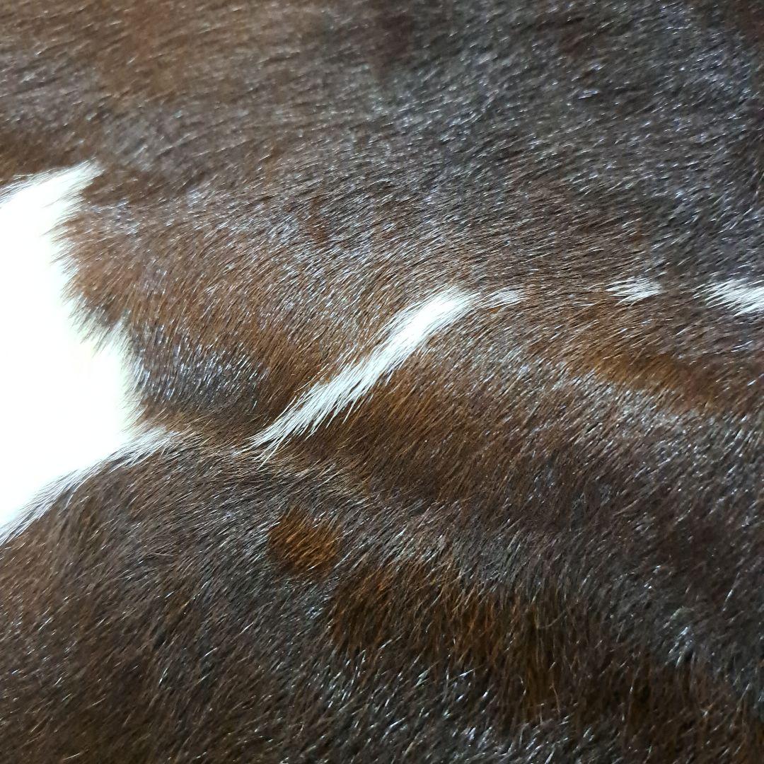 牛革ラグ カウラグ 本革 リアルファー