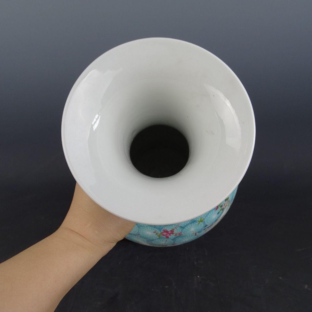清雍正夜光琺瑯彩賞瓶 景徳鎮 陶磁器 装飾品 現代工芸品 美術品 置物