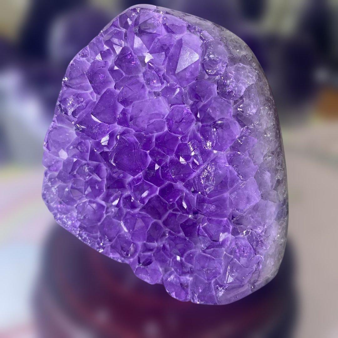 極上ウルグアイ産A A A級アメジストクラスター幸運水晶絶品超濃い濃い超美しい