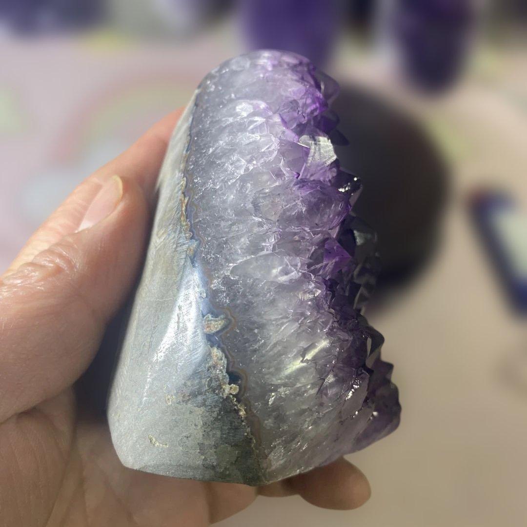 極上ウルグアイ産A A A級アメジストクラスター幸運水晶絶品超濃い濃い超美しい