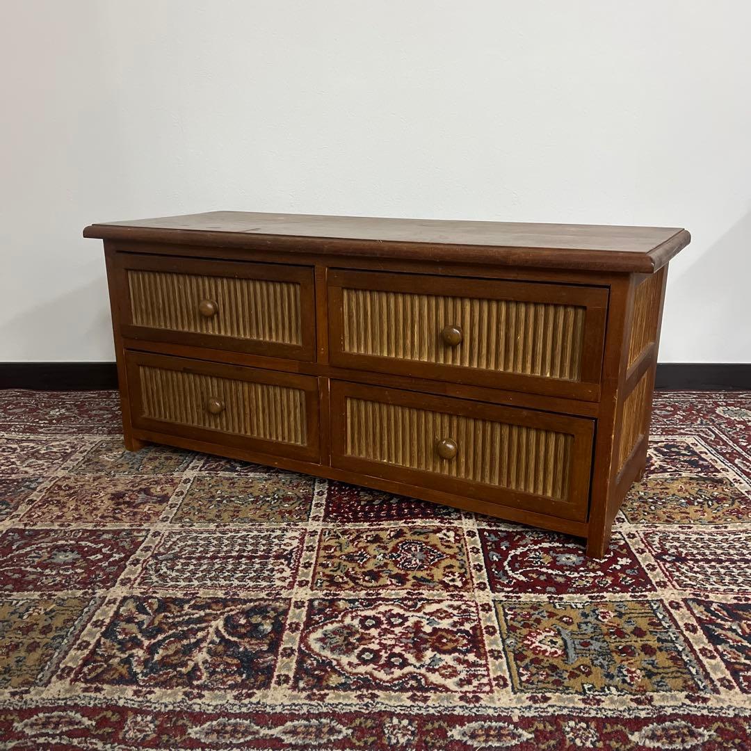 古家具ビンテージ品◼︎nissen 引き出し4杯 収納棚 キャビネット テレビ台