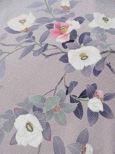 着用少ない！友禅＊カメリア＊優美＊絵羽＊訪問着＊トールサイズ＊１６９ｃｍ＊裄６７
