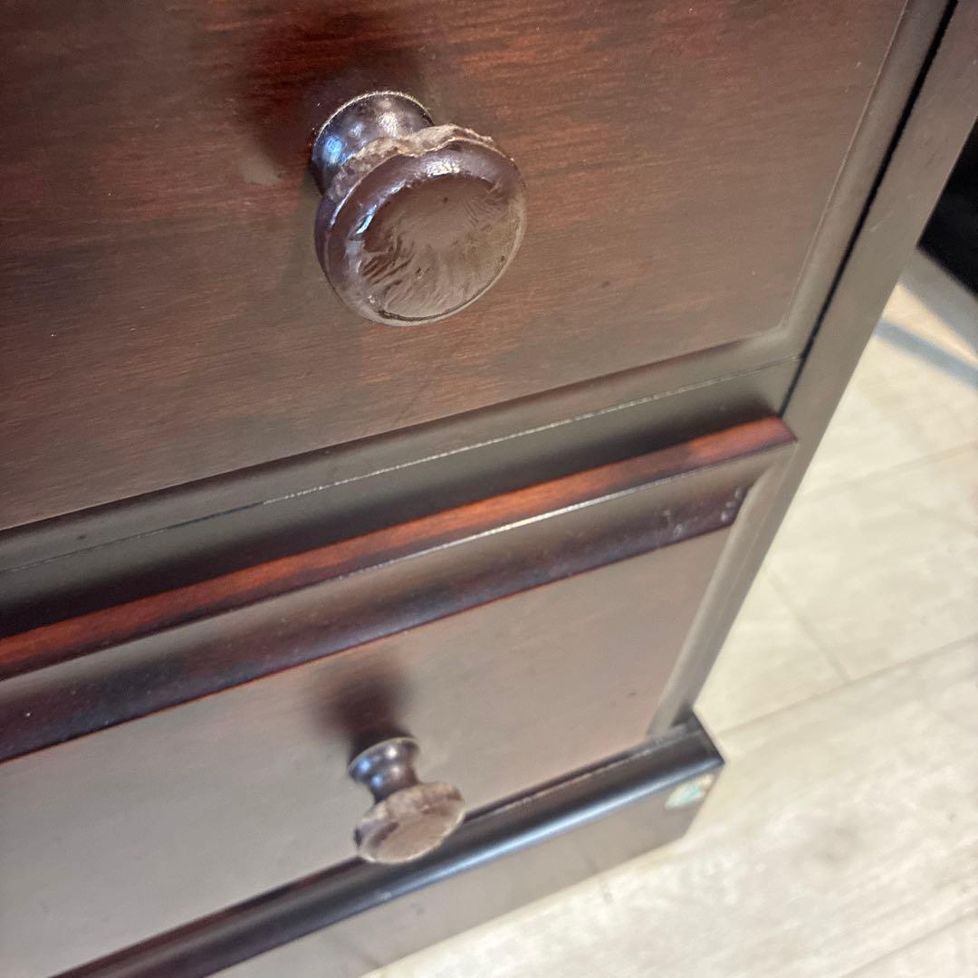 神居民芸 整理箪笥 樺材 無垢材 民芸家具 3段7引き出し 収納チェスト　北海道