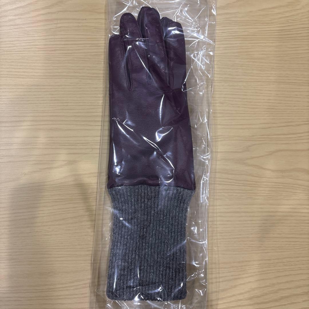新品同様、現行品　ORuKuBET ラムレザー高級手袋　パープル即購入大歓迎○