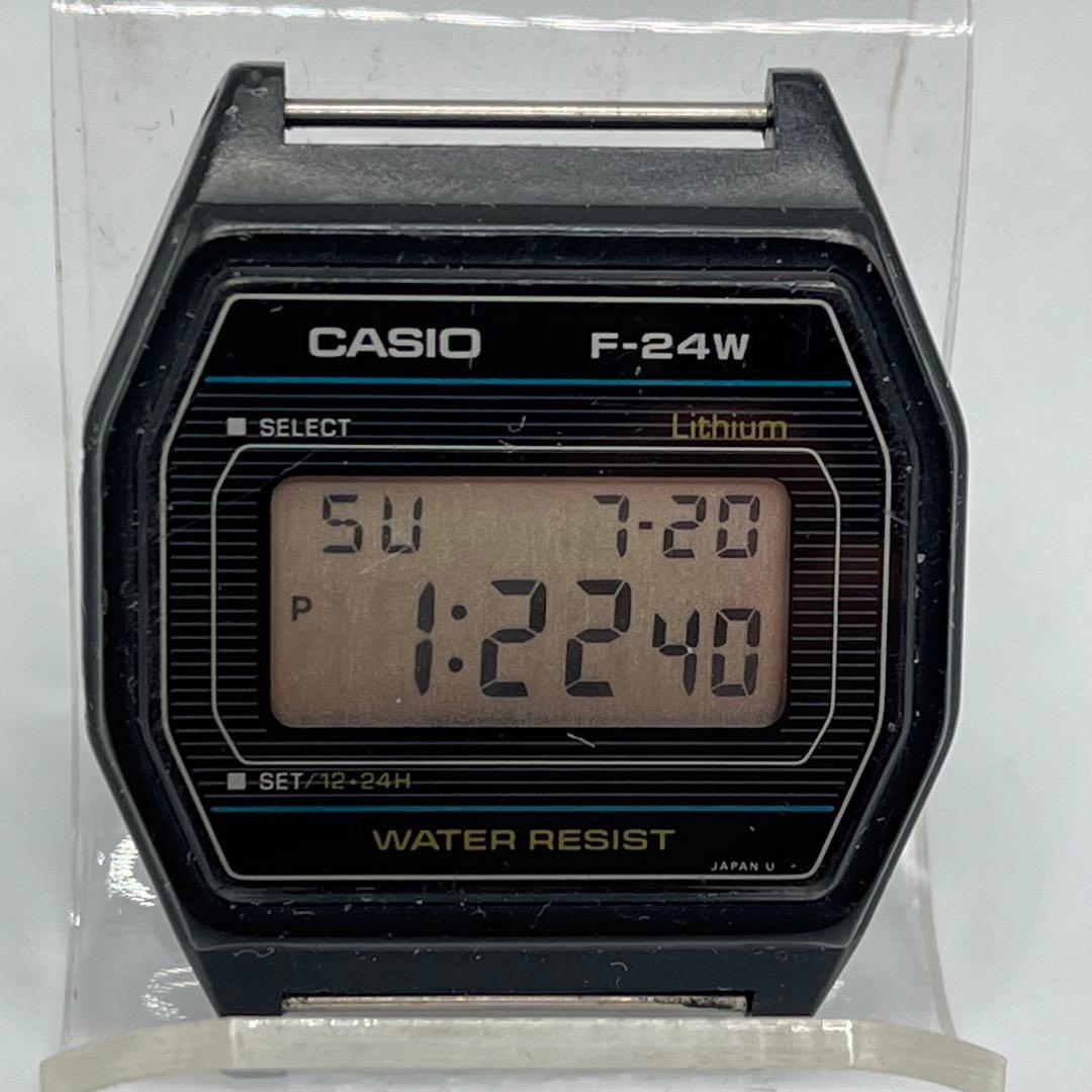 超レア！1980年代 CASIO カシオ デジタル文字盤 F-24W 電池交換済