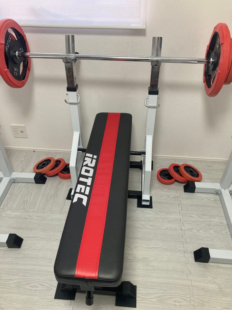 ベンチプレスセット セーフティバー付き 65kg 別ダンベル10kg