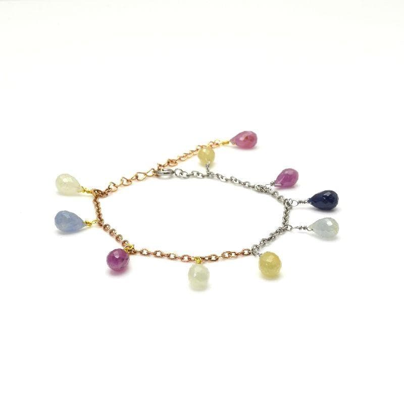 サファイア ドロップ マルチカラー ブレスレット 【M_10】 MAHALO