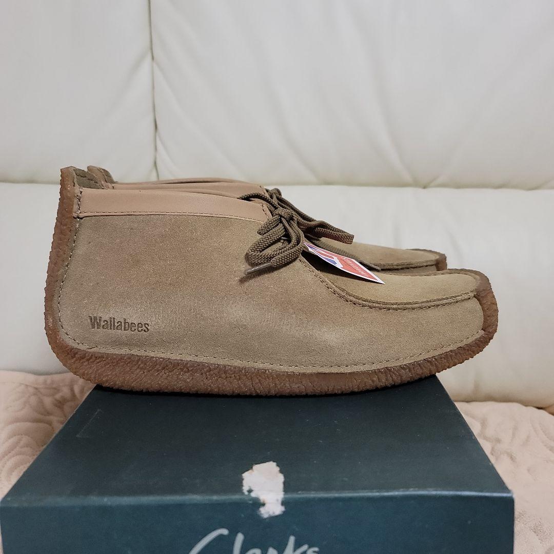 未使用タグ付きクラークスレッドランドClarksワラビースエード8M26.0CM
