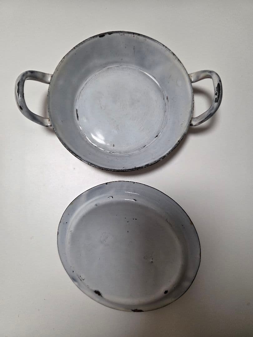 アンティーク花柄ホーロー鍋セット