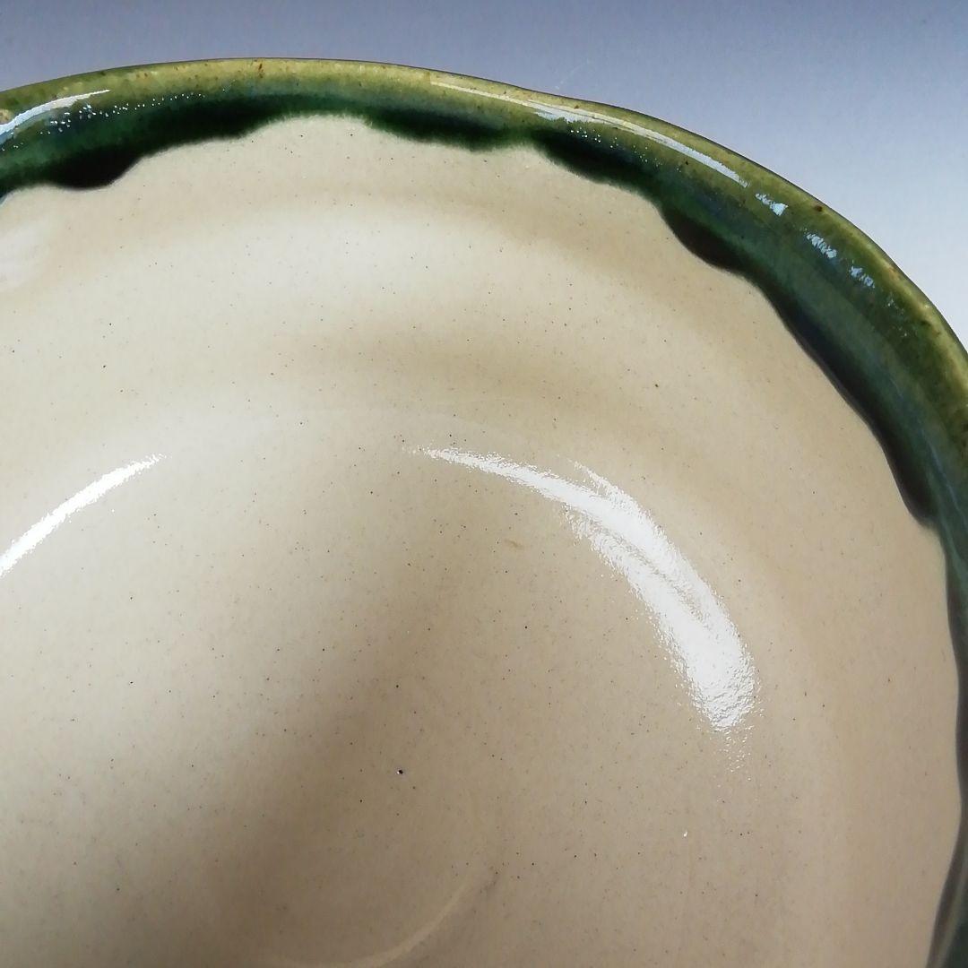 Ｔ８２９　茶碗　『織部茶碗』『秀泉陶苑　沢田秀一 作』　共箱　抹茶碗　茶道具