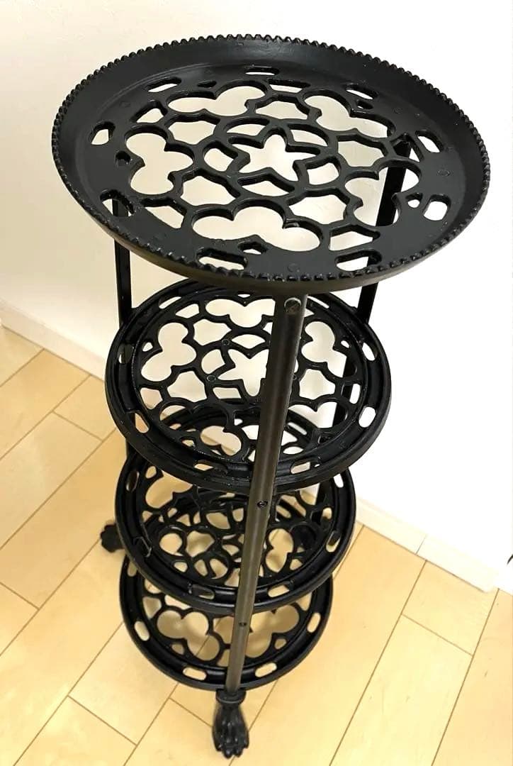 【最終価格】英国製 ヴィンテージポットスタンド 4段 鋳物 プランタースタンド